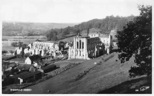 L246 England 1949 Rievaulx Abbey Ruins Vintage Postkarte