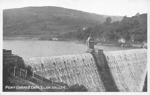 L245 Wales Peny Garreg Dam Elan Valley Vintage Postkarte