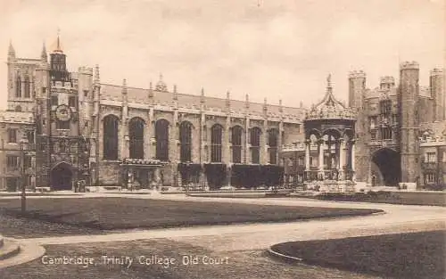 L245 England Cambridge Trinity College Old Court Vintage Postkarte