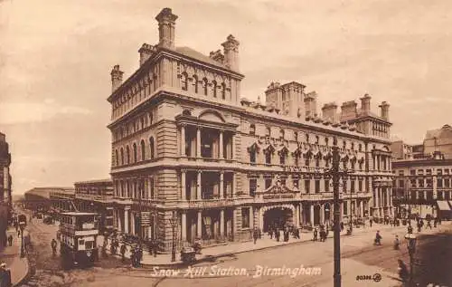 L245 England Snow Hill Station Doppeldecker Straßenbahn Great Western Railway Postkarte