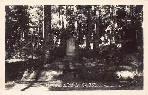 L095 Frankreich Trois-Epis Friedhof Allemand Ammerschwihr RPPC Vintage Postkarte