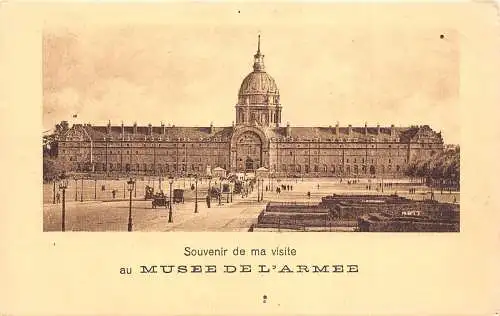 L095 Frankreich Paris Musee De L'armee Hotel Des Invalides Souvenir Vintage Postkarte