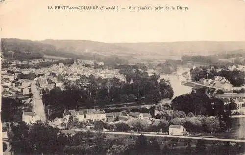 L096 Frankreich La Ferte-sous-Jouarre Panoramablick Vintage Postkarte