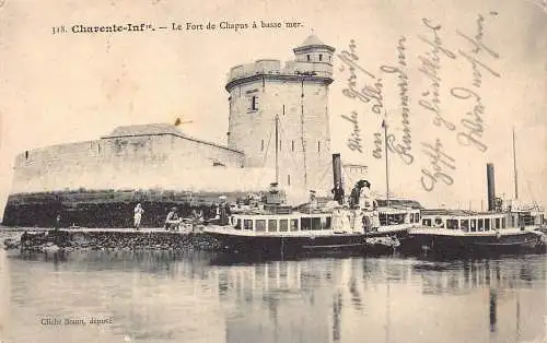 L095 Frankreich Charente-Inf Feldpost WWI 1914 Fort de Chapus Vintage Postkarte