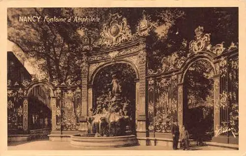 L095 Frankreich Nancy Fontaine d'Amphitrite Brunnen Vintage Postkarte