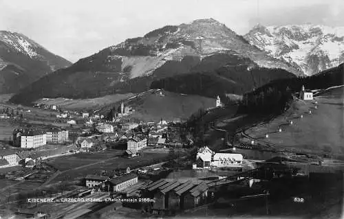 L097 Österreich Eisenerz Erzberg Berg Panoramablick RPPC Vintage Postkarte