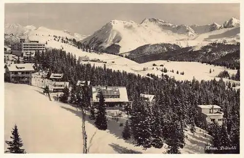 A187 Schweiz Arosa Praetschli Berg Schnee RPPC Postkarte