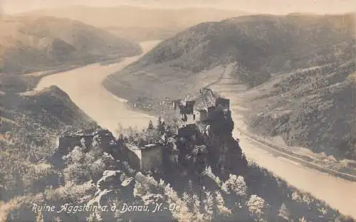 A188 Österreich Burgruine Aggstein ad Donau Vintage Postkarte