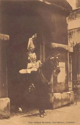 A191 England The Horse Guards Whitehall London Vintage Postkarte