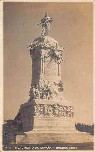 A191 Argentinien Buenos Aires Monumento De España Denkmal Vintage Postkarte