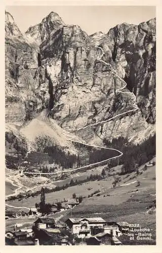 A190 Schweiz Loueche les Bains et Gemmi Vintage Postkarte