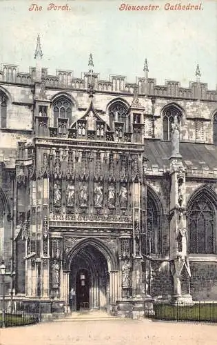 A022 England Gloucester Cathedral The Porch Vintage Postkarte