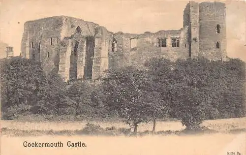 A023 England Cockermouth Castle Vintage Postkarte