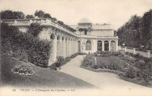 A823 Frankreich Vichy L'Orangerie des Celestins Vintage Postkarte