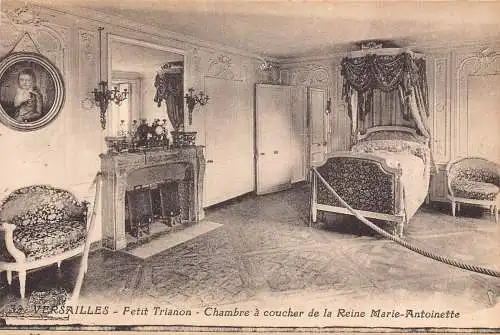 A819 Frankreich Versailles Petit Trianon Zimmer der Königin Marie-Antoinette Postkarte