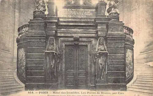 A819 Frankreich Paris Hotel des Invalides Portes de Bronze Postkarte