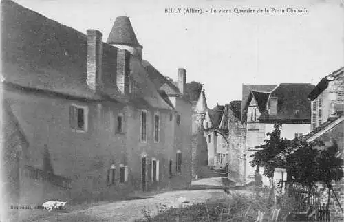 A821 Frankreich Billy Allier Vieux Quartier De Porte Chabotin Vintage Postkarte