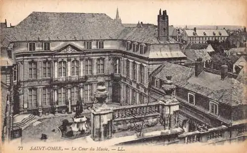 A823 Frankreich Saint Omer Cour du Musee Museum Vintage Postkarte