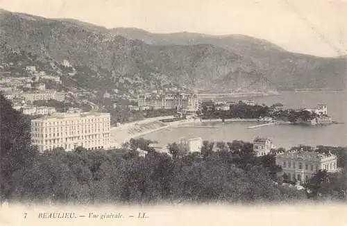 A823 Frankreich Beaulieu Gesamtansicht Vintage Postkarte