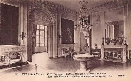 A824 Frankreich Versailles Das kleine Trianon Marie Antoinette Esszimmer Postkarte