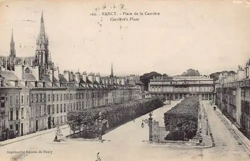 A823 Frankreich Nancy Carriere's Place 1920 Vintage Postkarte