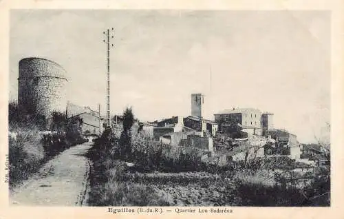 A825 Frankreich Erguilles Quartier Lou Bardareou Vintage Postkarte