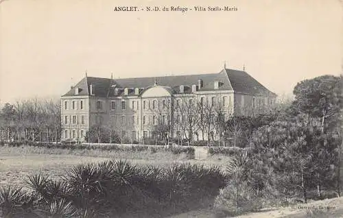 A819 Frankreich Anglet ND de Refuge Villa Stella Maris Vintage Postkarte