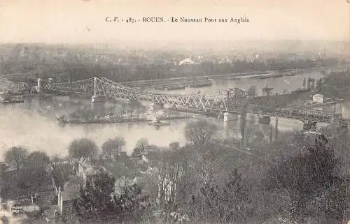 A825 Frankreich Rouen Nouveau Pont aux Anglais Brücke Vintage Postkarte