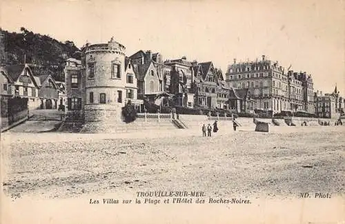 A820 Frankreich Trouville Sur Mer Villas Plage Strand Hotel Roches Noires Postkarte