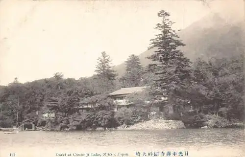 L277 Japan Osaki am Chuzenji See Nikko Vintage Postkarte