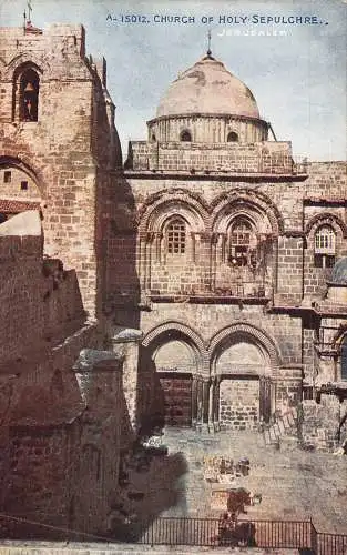 L285 Israel Grabeskirche Jerusalem Vintage Postkarte