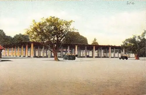 L282 Indonesien Niederländisch Ostindien Surabaya Bäume Kanonen Postkarte