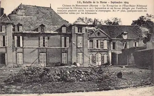 A821 Frankreich Bataille de la Marne 1914 Schloss Mondement Vintage Postkarte