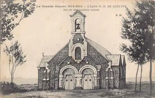 A821 Frankreich Erster Weltkrieg L'Eglise ND De Lorette Kirche Vintage Postkarte