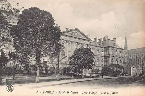 A822 Frankreich Amiens Palais de Justice Gerichtshof Vintage Postkarte