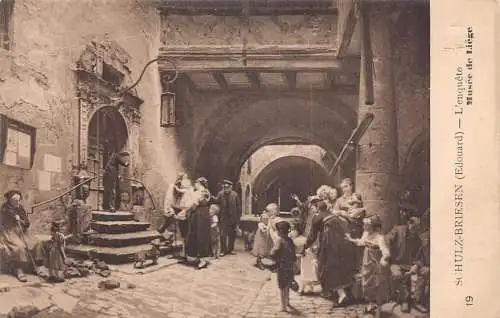 A822 Frankreich Kunst Musee de Liege Schulz-Briesen - L'enquete Vintage Postkarte