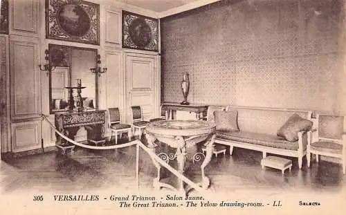 A824 Frankreich Versailles Großes Trianon Gelb Salon Postkarte