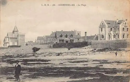 A820 Frankreich Audresselles Plage Beach Vintage Postkarte