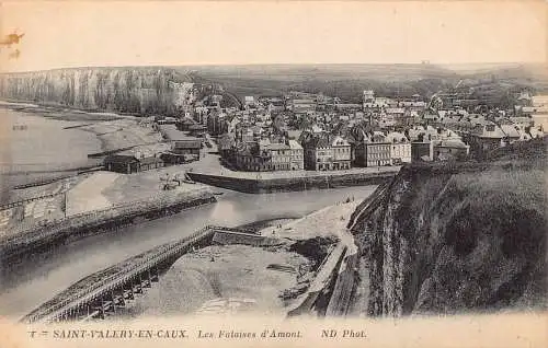 A820 Frankreich Saint Valery En Caux Falaises d'Amont Vintage Postkarte