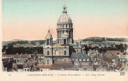 A820 Frankreich Boulogne sur Mer Kirche Unserer Lieben Frau Vintage Postkarte