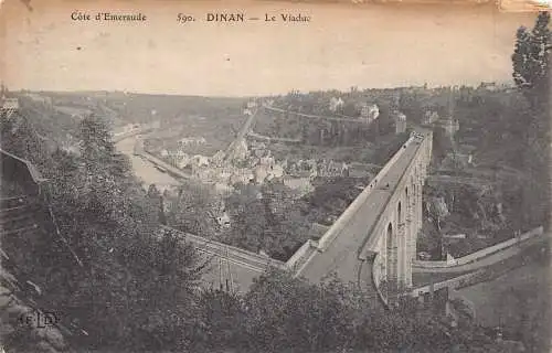 A821 Frankreich Dinan Viaduc Viadukt Vintage Postkarte