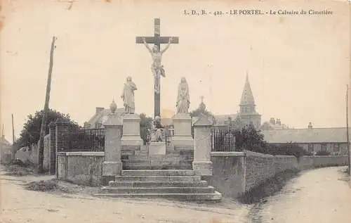 A821 Frankreich Le Portel Calvaire du Cimetiere Kreuz Friedhof Vintage Postkarte