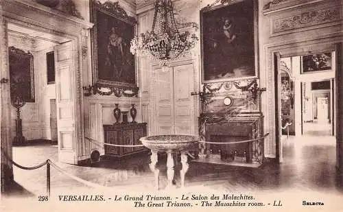 A826 Frankreich Versailles Großes Trianon Malachites Zimmer Vintage Postkarte
