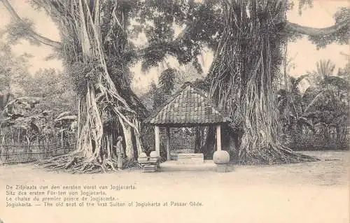 L282 Indonesien Niederländisch Ostindien Alter Sitz 1. Sultan Jogiakarta Passar Postkarte