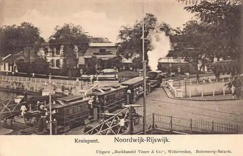 L281 Indonesien NiederländischOstindien Kruispunt Noordwijk-Rijswijk Dampfzug Postkarte