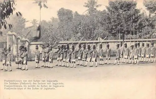 L282 Indonesien Niederländisch-Ostindien Pradjoerits-Korps von Sultan Jogiakarta Postkarte