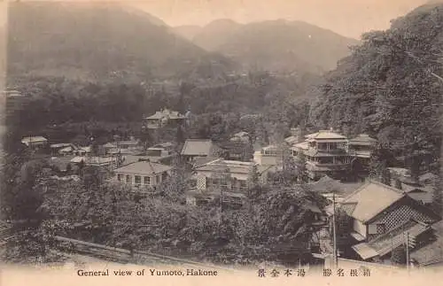 L276 Japan Gesamtansicht von Yumoto Hakone Vintage Postkarte
