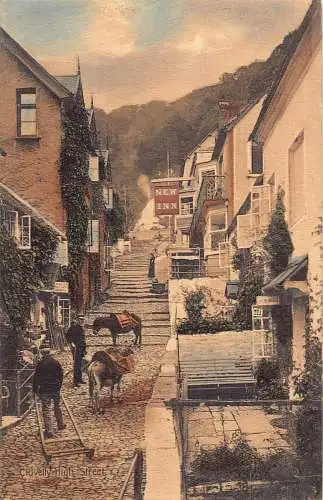 A022 England Clovelly High Street New Inn Vintage Postkarte