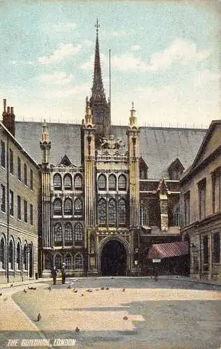 A022 England London The Guildhall Vintage Postkarte