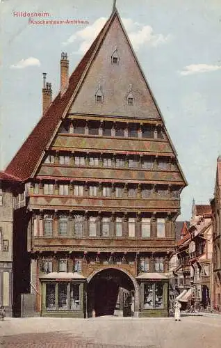 A020 Deutschland Hildesheim Knochenhauer Amtshaus Vintage Postkarte